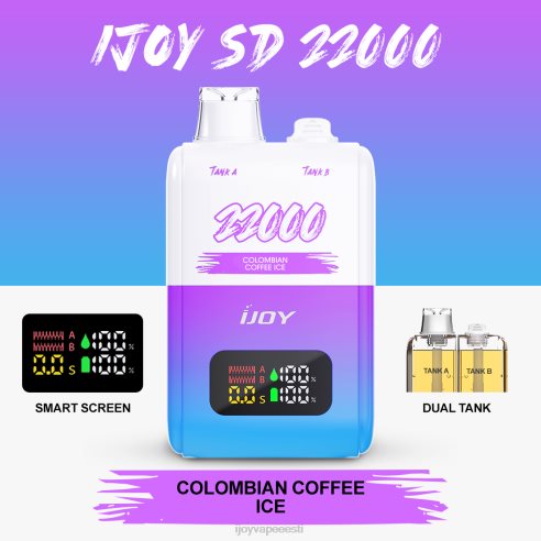 iJOY disposable vape review - iJOY SD 22000 ühekordselt kasutatavad 4X48HF151 Kolumbia kohvijää