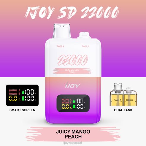 iJOY vapes online - iJOY SD 22000 ühekordselt kasutatavad 4X48HF156 mahlane mango virsik
